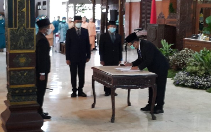 Pelantikan dan pengambilan sumpah jabatan, oleh Bupati Tulungagung, Jumat (27/5/2022).