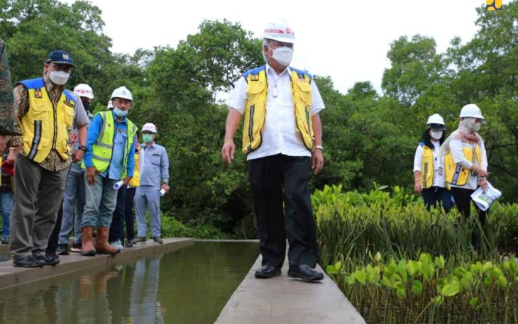 Menteri Basuki saat meninjau infrastruktur KTT G-20 di Bali
