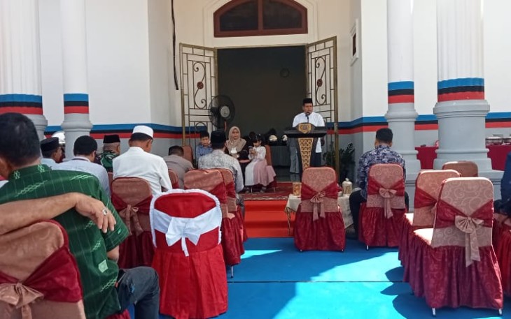 Acara halal bihalal Wabup Labusel, Jumat (27/5/2022).