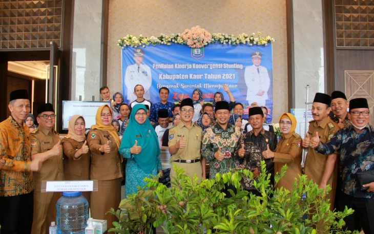Forum Koordinasi Penilaian Pemprov Terhadap Kinerja Kabupaten/Kota dalam Pelaksanaan delapan aksi konvergensi penurunan stunting Provinsi Bengkulu Tahun 2022, Selasa (31/05/2022).