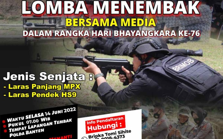 Lomba menembak bersama awak media