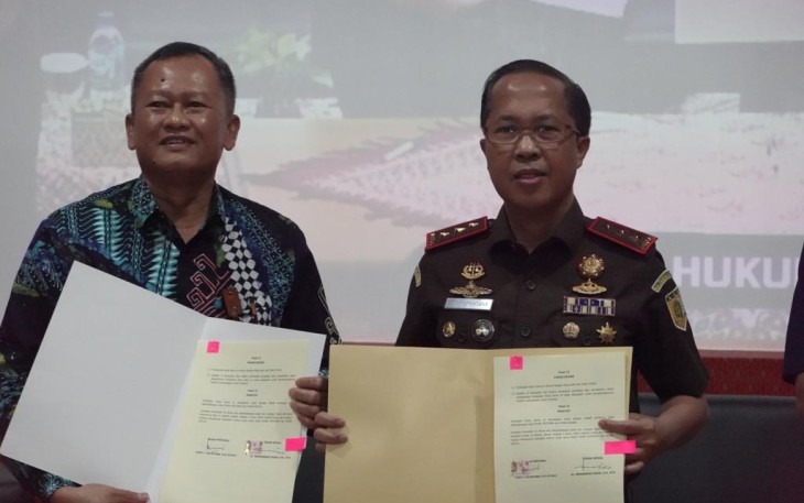Kabandiklat Kejaksaan RI usai tandatangani perjanjian kerjasama beasiswa dengan fakultas hukum universitas Lampung