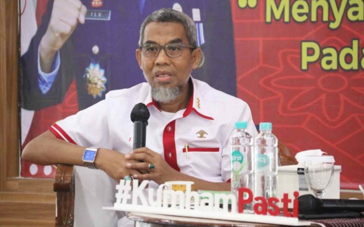 Inspektur jenderal Kemenkumham Razilu saat menjelaskan program unggulan 3M