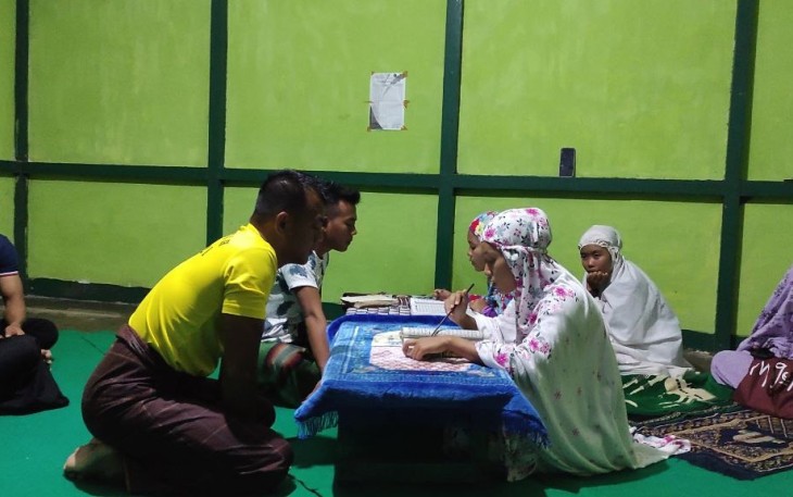Antusias anak anak belajar mengaji di perbatasan 
