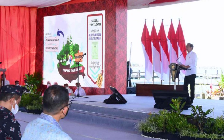 Presiden RI Joko Widodo saat membuka GTRA Summit 2022 di Wakatobi Sulawesi Tenggara 