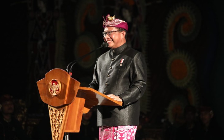 Mendagri Tito saat memberikan sambutan di Pesta Kesenian Bali