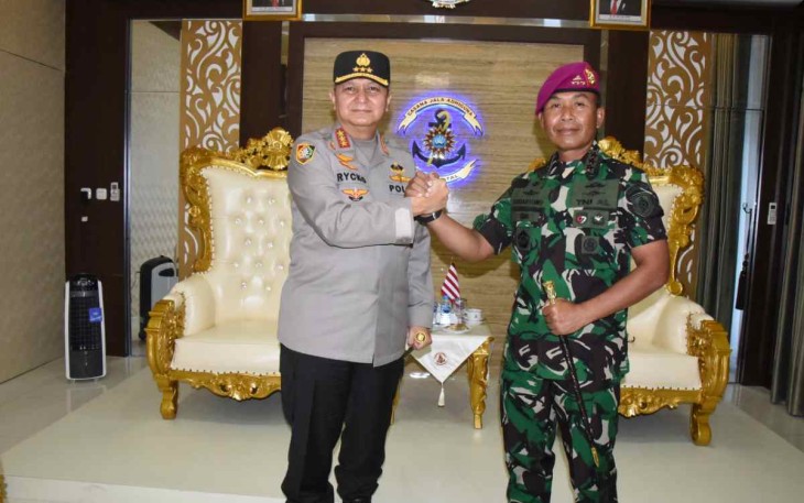 Dankodiklatal saat menerima kunjungan kerja Kalemdiklat Polri