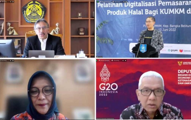 Pelatihan digitalisasi pemasaran dan management produk halal melalui virtual