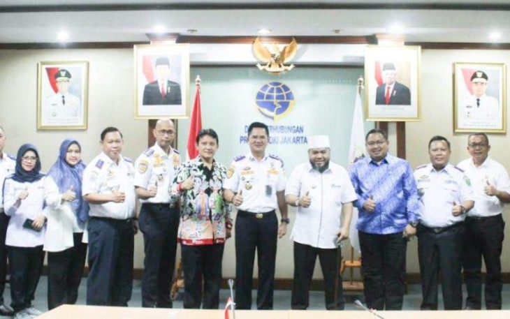 Walikota Bengkulu Helmi Hasan didampingi Sekda, Kepala OPD usai pertemuan bersama jajaran Dinas Perhubungan Provinsi DKI Jakarta. Senin, 20 Juni 2022. Foto/Dok