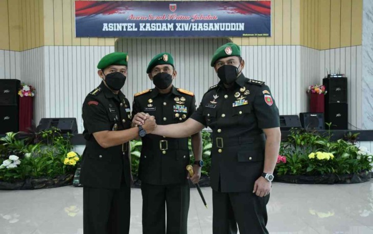 Pangdam Hasanuddin usai sertijab Asintel Kasdam XIV/Hasanuddin