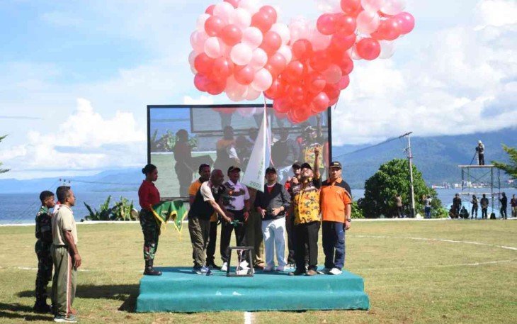 Peresmian liga santri piala Kasad di Kodam XVIII/Kasuari