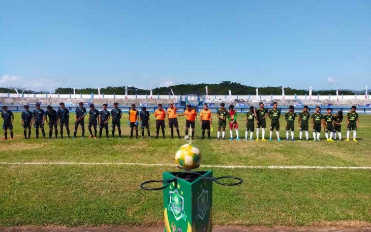 Pertandingan liga santri piala Kasad hari ke 2 di wilayah Kodim 0801/Pacitan
