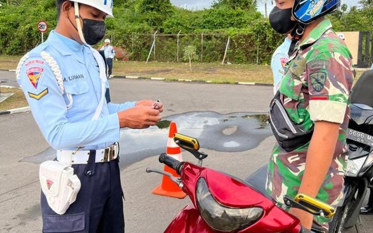 Disiplinkan personel lanud MUS dalam berkendara