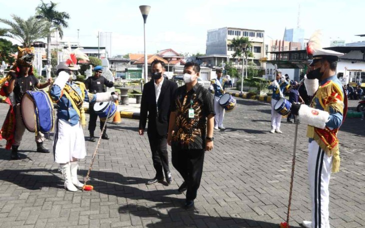 GS drum SMK KAL-1 Surabaya saat pameran Vokasi SMK Swasta