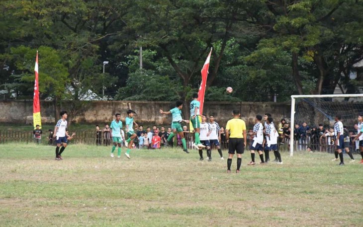 Pertandingan liga Santri di wilayah Kodim 0802/Ponorogo 