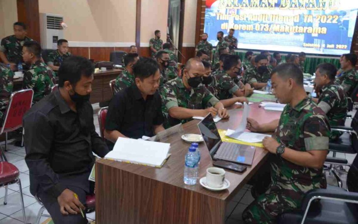   Pengawasan Post Audit Korem 073/Makutarama  oleh  Tim Itjenad 