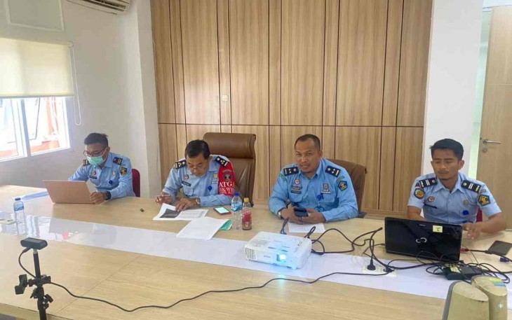 Saat evaluasi rehabilitasi dan pasca rehabilitasi semester I tahun 2022 secara virtual 