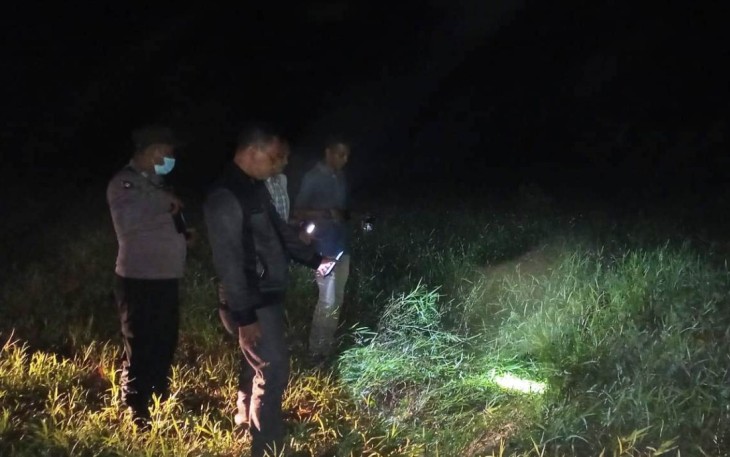 Kapolsek Pantee Bidari saat Datangi TKP Pencurian Dengan Kekerasan.