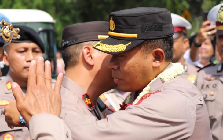 Penyambutan Kapolres Cilegon yang baru
