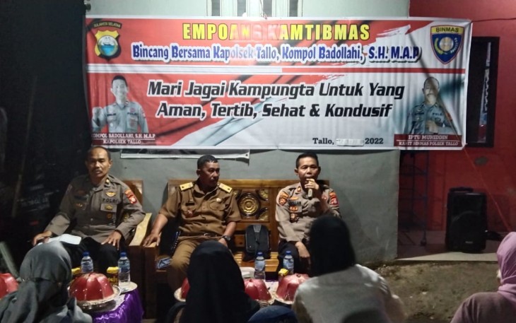 Safari Kamtibmas bersama  Kapolsek Tallo