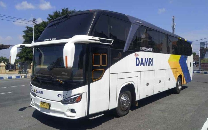 Ilustrasi armada bus DAMRI 