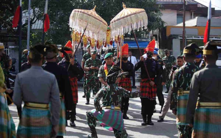 Kunjungan Pangdam Hasanuddin di Mako Brimob Polda Sulsel