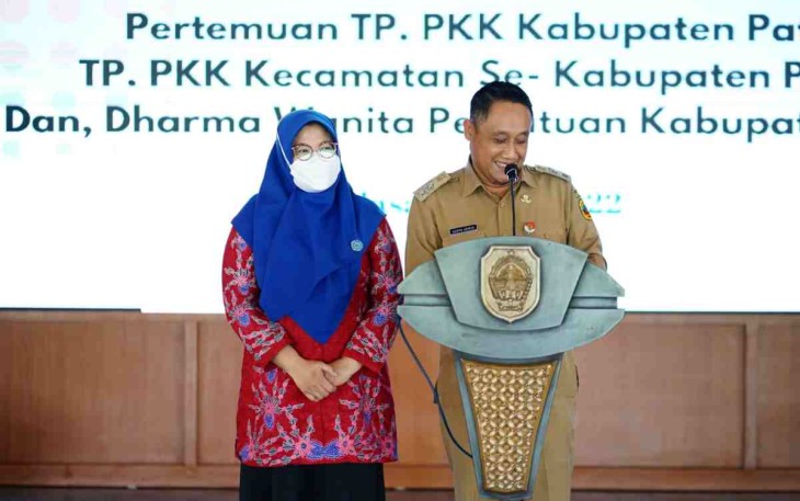 Wakil Bupati Pati Safin ketika pidato dalam pamitan jelang berakhirnya masa jabatan