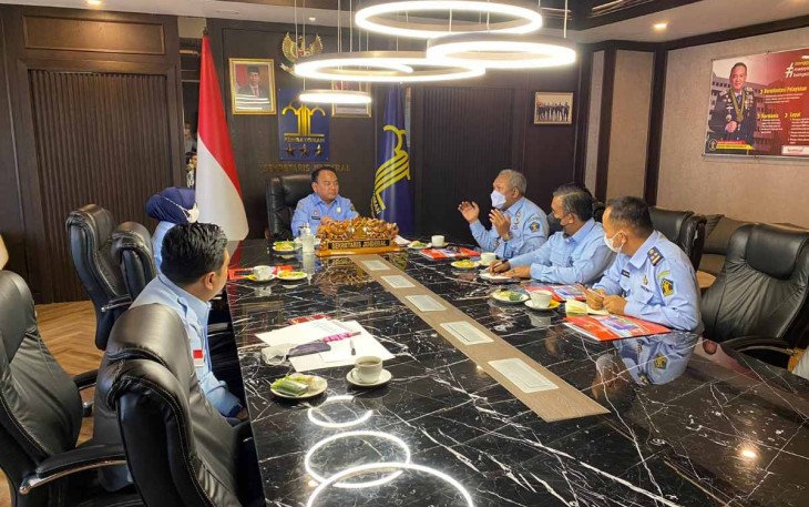 Kakanwil Kemenkumham Banten saat pertemuan dengan sekjen Kemenkumham di Jakarta 