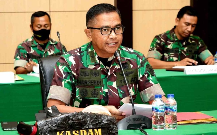 Kasdam Udayana saat rakor satgas evakuasi di Makodam