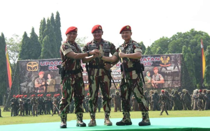 Foto bersama Danjen Kopassus usai sertijab Dangrup 1 Kopassus 