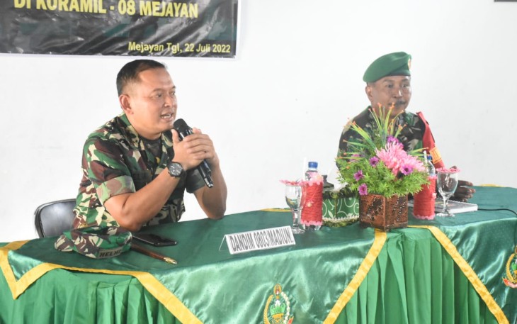 Dandim saat memberikan arahan perintah harian Kasad