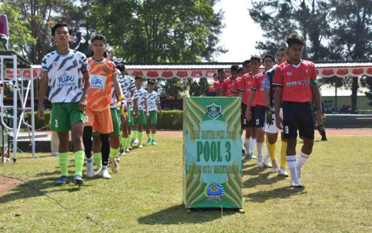 Pertandingan liga santri jajaran Korem 073/Mkt