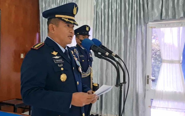 Danlanud saat membacakan amanat Kasau