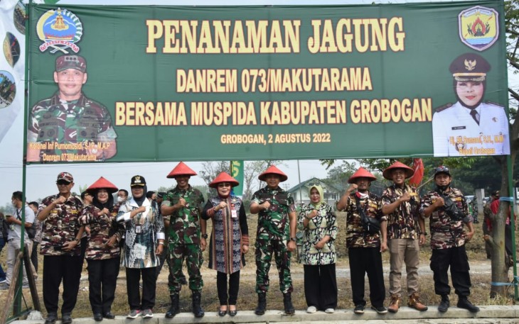 Danrem 073/Mkt  tanam jagung, tingkatkan ketahanan pangan 
