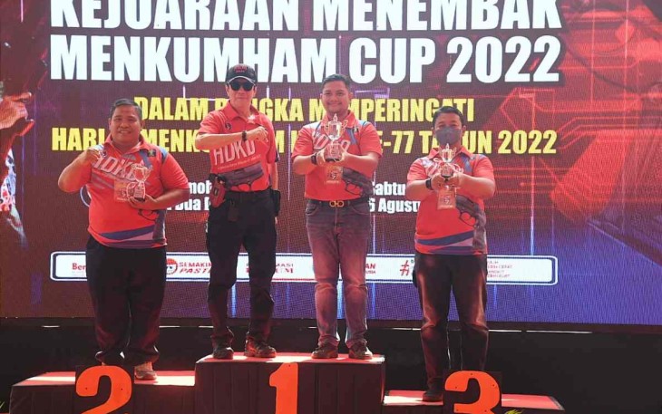 Romie Pamungkas juara III dalam kejuaraan menembak Menkumham Cup 2022