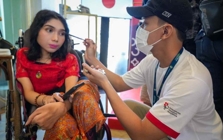 Ilustrasi salah satu peserta pelatihan penyandang disabilitas 