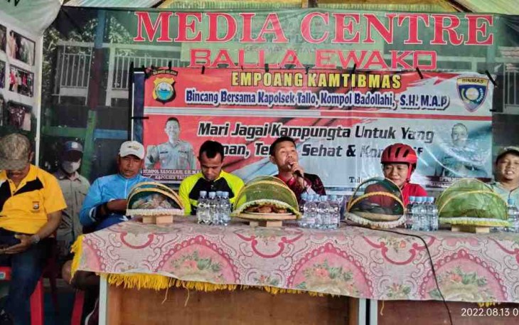 Gowes bersama Polsek, Koramil dan PT. IKI Makassar 