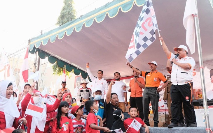 PKS Jatim saat Gelar Jalan Sehat Serentak