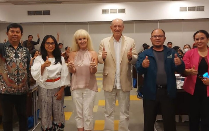 Foto Nasrun Siagian saat acara Business Matching di Bali