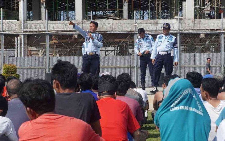 Kalapas Cilegon Sudirman Jaya saat memberikan sosialisasi 