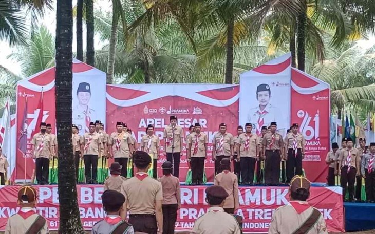 Peringatan Peringatan Hari Pramuka Ke 61di pantai Gemawing