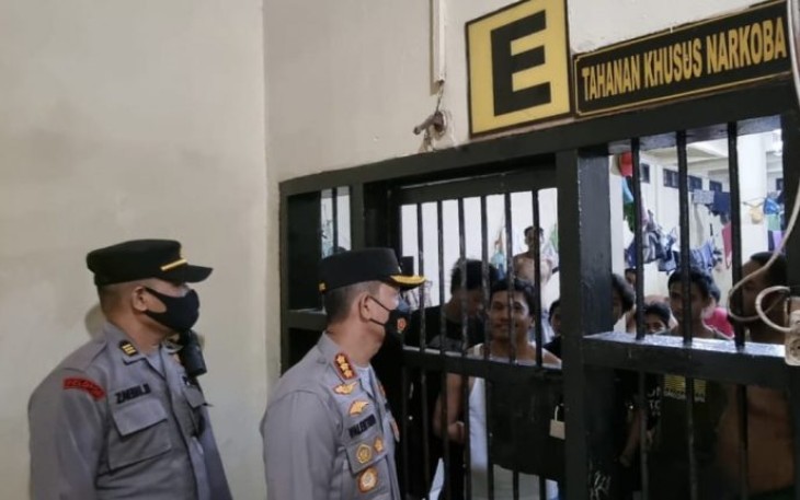 Kapolrestabes Medan Kombes Valentino Alfa Tatareda saat tinjau RTP