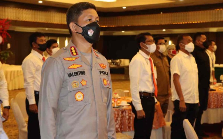 Kapolrestabes Medan Kombes Valentino Alfa Tatareda saat hadiri dialog publik