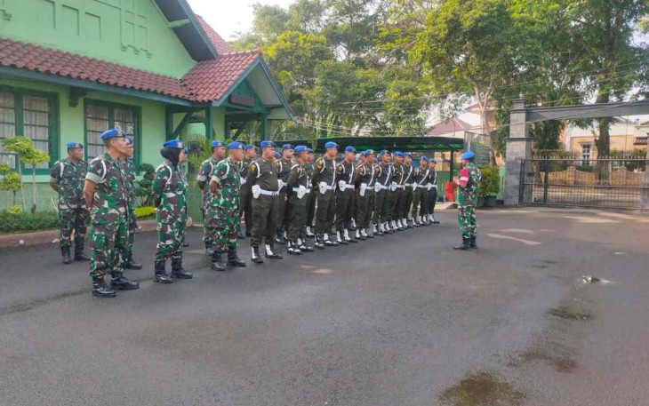 Prajurit Denpom III/4 Serang latihan pengamanan, Rabu (21/9)