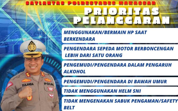 Operasi Zebra Polrestabes Makassar 