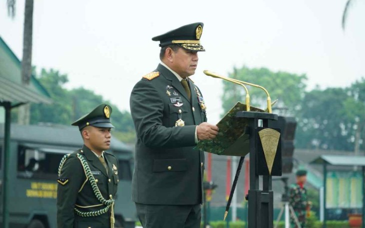 Pangdiv 2 Kostrad Mayjen TNI Syafrial saat peringatan hari Kesaktian Pancasila, Sabtu (1/10)
