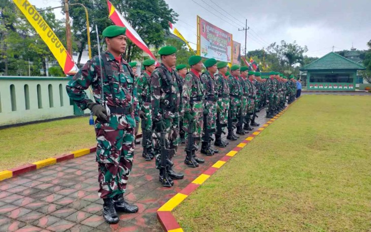 Upacara Hari Kesaktian di Kodim 0801/Pacitan , Sabtu (1/10)