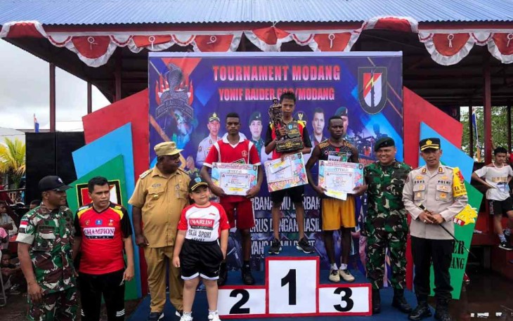 Pemenang lomba lari 10K Yonif 600/Modang. Minggu (2/10)