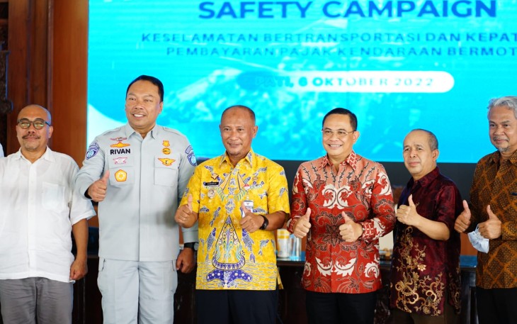 Pj Bupati Pati saat  Safety Campaign di Pendopo Kab. Pati