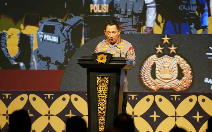 Kapolri Jenderal Listyo Sigit Prabowo saat menutup Business Matching Tahap IV, Bali, Jum'at (7/10)